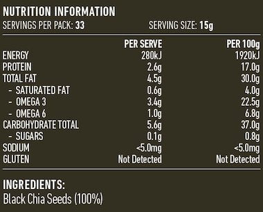 Lotus Chia Seeds Black 500g