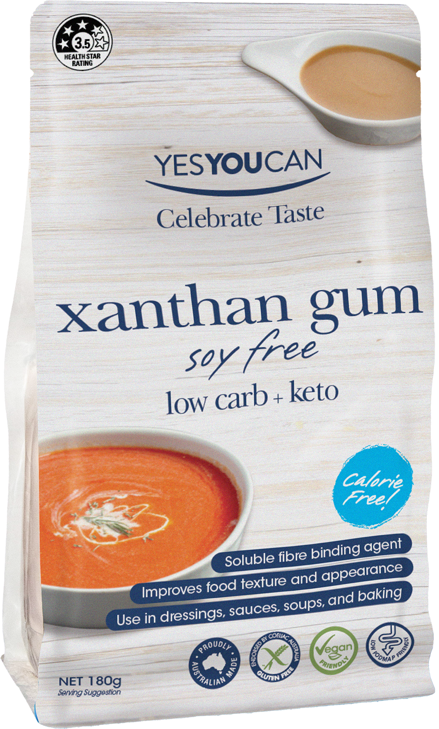 YesYouCan Xanthan Gum-Soy Free Gluten Free 180g