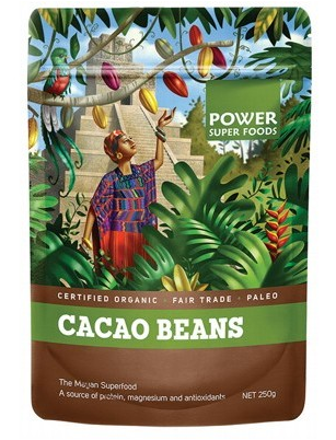 Power Super Foods Organic Cacao Beans 250g