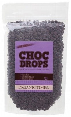 Organic Times Dark Chocolate Couvertre Drops 500g