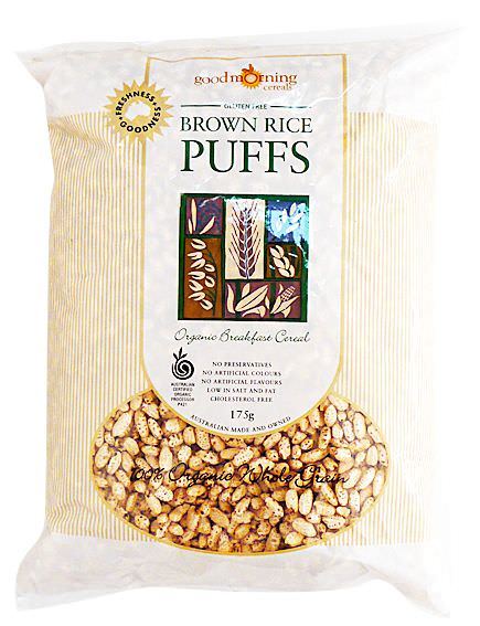 Good Morning Cereals Organic Brown Rice Puffs 175g