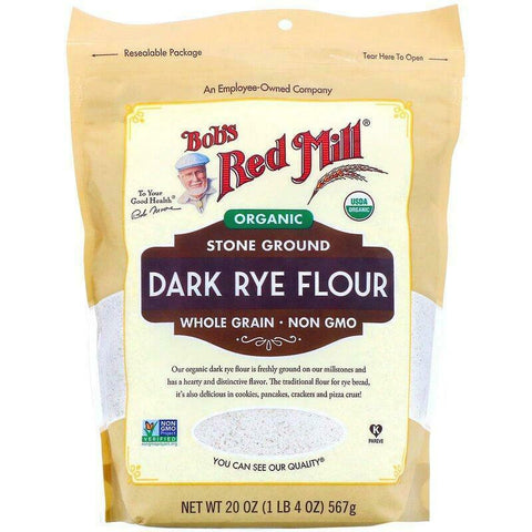 Bob's Red Mill Organic Whole Grain Dark Rye Flour BULK 4 x 567g