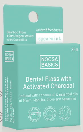Noosa Basics Dental Floss with Activated Charcoal 35m