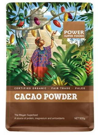 Power Super Foods Organic Cacao Powder 500g 25% OFF