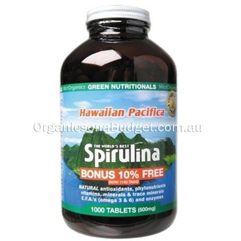 Green Nutritionals Spirulina (500mg) 1000 Tabs