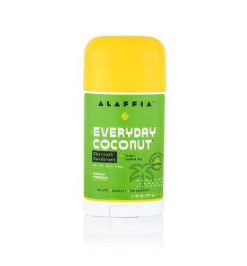 Alaffia Everyday Coconut Deodorant - Charcoal & Purely Coconut - 75g