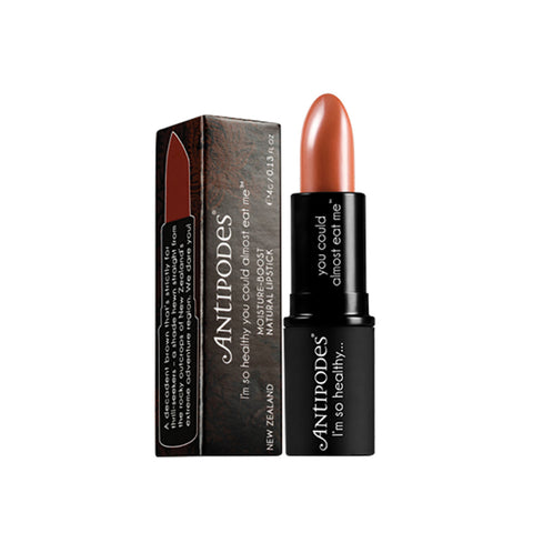 Antipodes Moisture-Boost Natural Lipstick Queenstown Hot Chocolate 4g