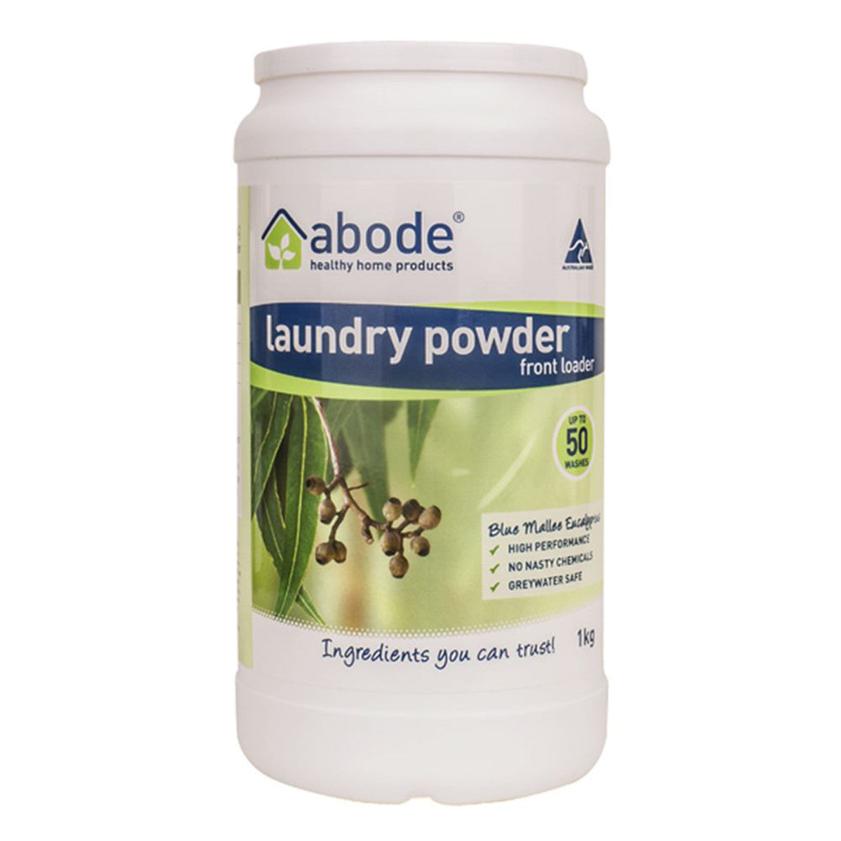 Abode Laundry Powder Blue Mallee Eucalyptus 1kg