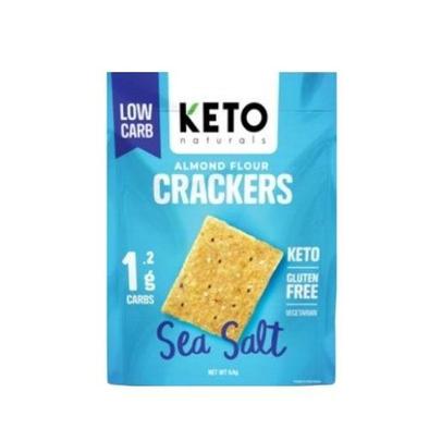 Keto Naturals Almond Flour Crackers Sea Salt 64g x8