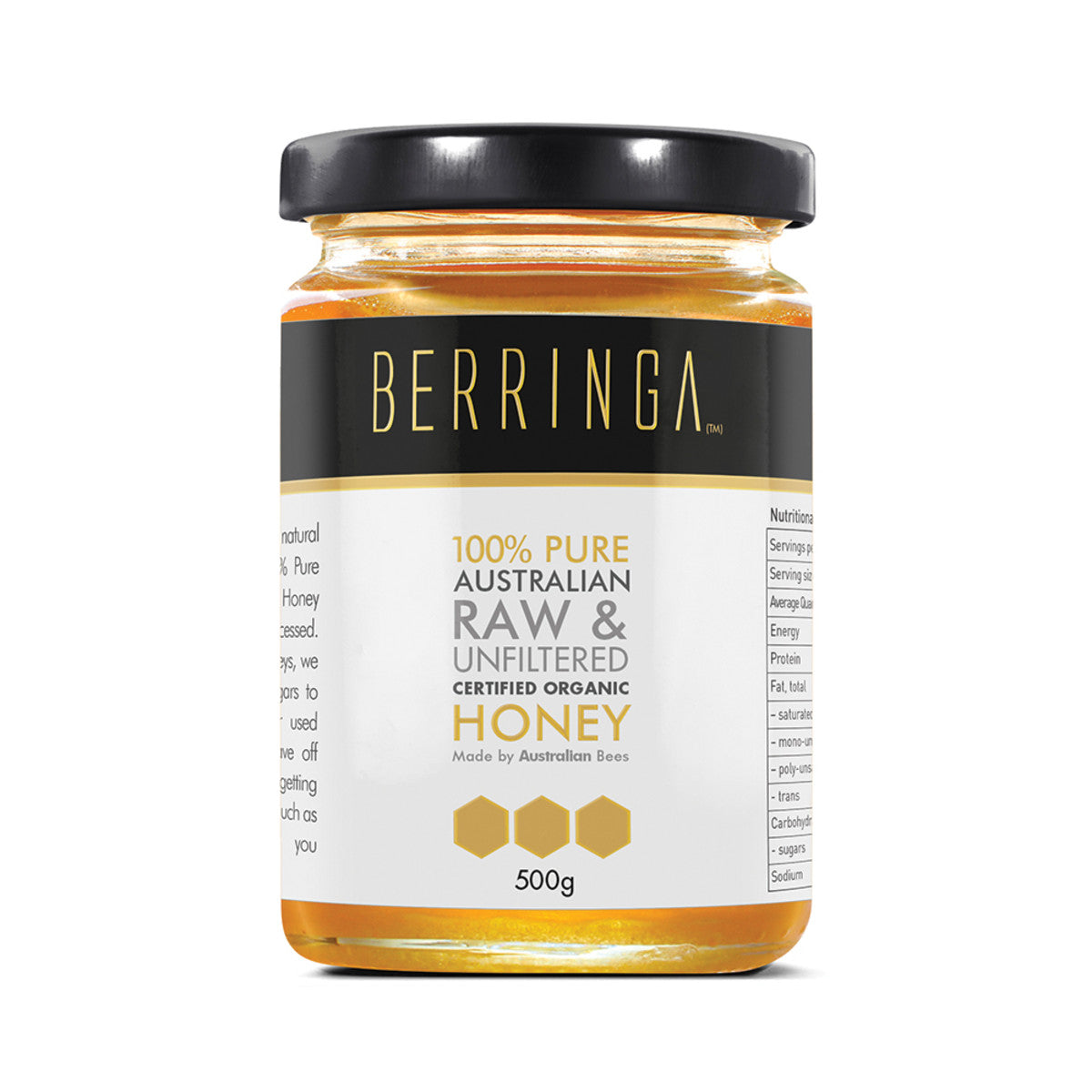 Berringa Raw Organic Eucalyptus Honey 500g