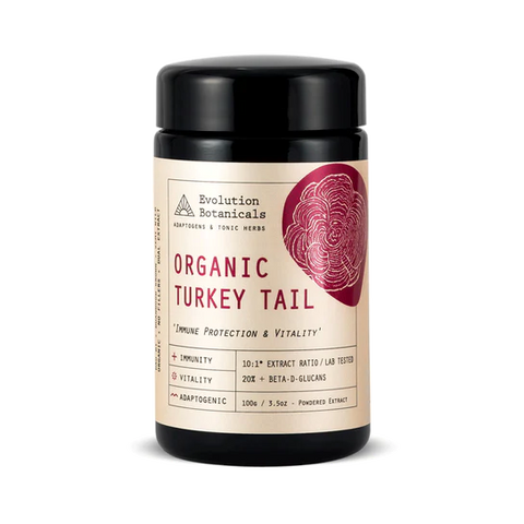 Evolution Botanicals Turkey Tail Extract - Organic 10:1 Immune Protection 100g