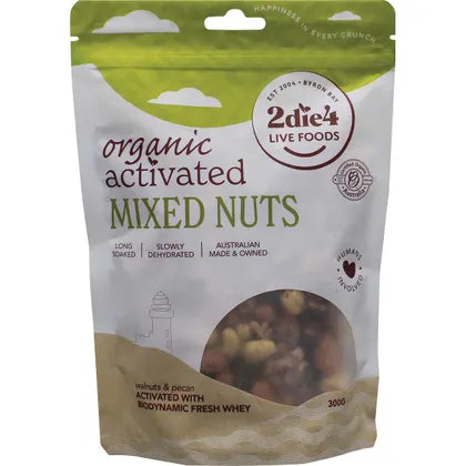2die4 Live Foods Organic Activated Mixed Nuts Activated With Fresh Whey 300g