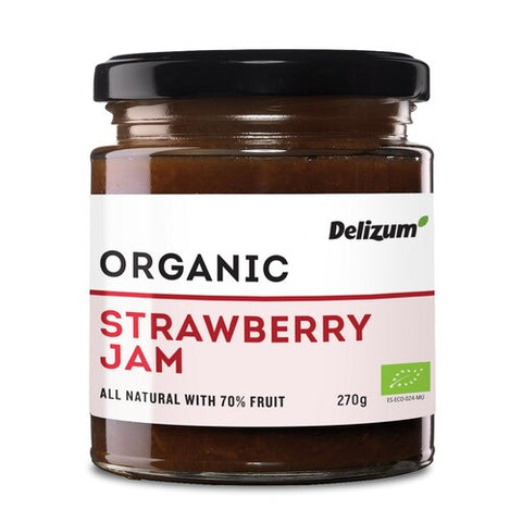 Delizum Organic Strawberry Jam 270g X 6 Jars