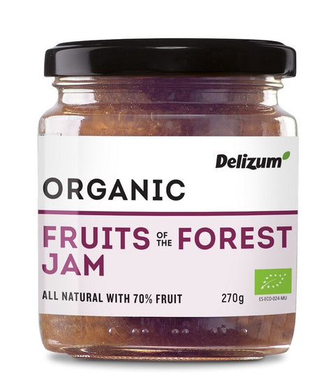 Delizum Organic Fruits Of The Forest Jam 270g x 6 Jars