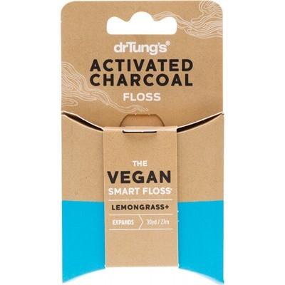 Dr Tung's Smart Vegan Dental Floss Activated Charcoal & Lemongrass 27m