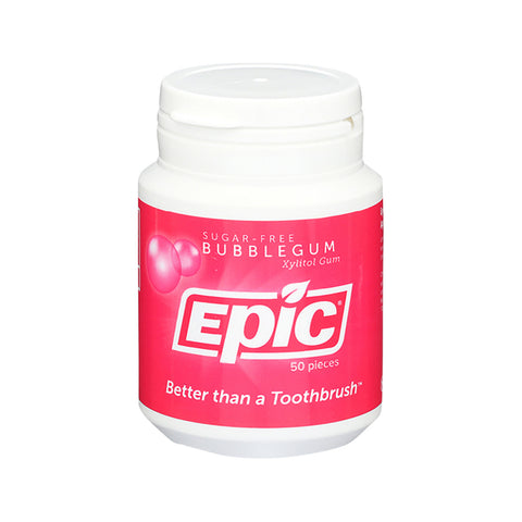 Epic Xylitol Dental Gum Bubble Gum 50pc Tub