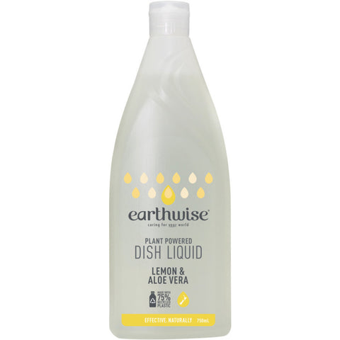 Earthwise Dish Liquid Lemon & Aloe Vera 750mL