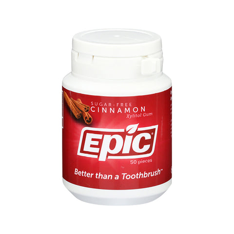 Epic Cinnamon Xylitol Chewing Gum - 50 pieces