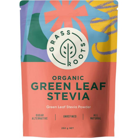 Grass Roots Organic Green Leaf Stevia Powder - 250g