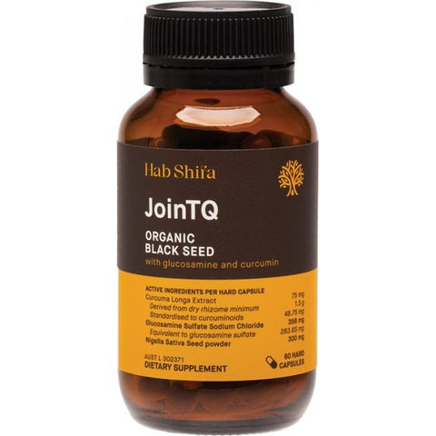 Hab Shifa JoinTQ+ Organic Black Seed Oil With Glucosamine & Curcumin Vegecaps 60