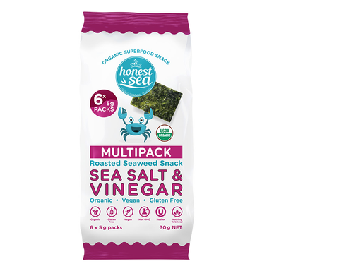 Honest Sea Seaweed - Sea Salt & Vinegar Multipack 6x5g