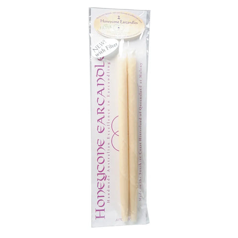 Honeycone Ear Candles with Filter 100% Unbleached Cotton - 2 Pack