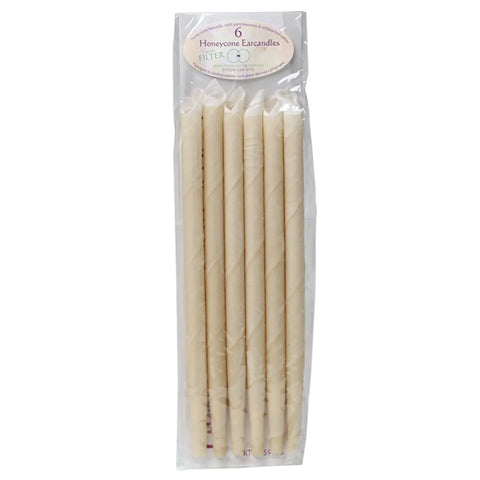 Honeycone Ear Candles with Filter 100% Unbleached Cotton - 6 Pack