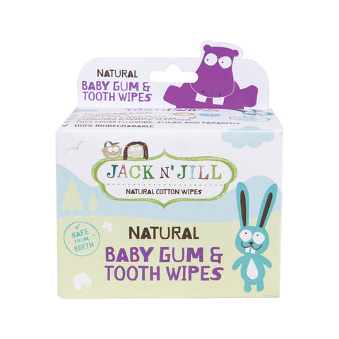 Jack N' Jill Natural Baby Gum & Tooth Wipes (0 months+) x 25 Pack