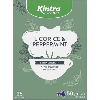 KINTRA Herbal Tea Bags Licorice & Peppermint Tea - 25