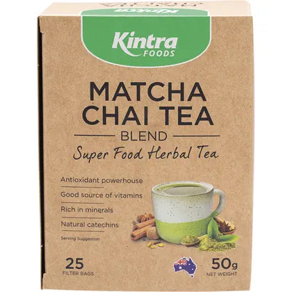 Kintra Foods Matcha Chai Tea Bags (25) - 50g