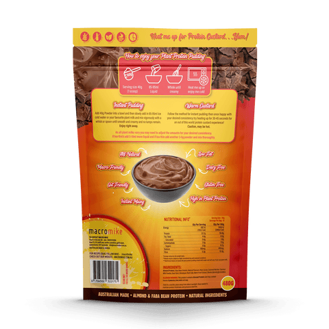 Macro Mike Plant Protein Pudding Chocolate Fudge 480g