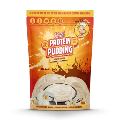 Macro Mike Premium Almond Plant Protein Pudding Creamy Vanilla 480g