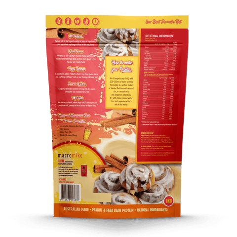 Macro Mike Peanut Plant Protein Caramel Cinnamon Bun 1Kg