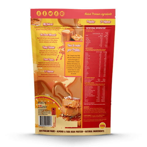 Macro Mike Premium Almond Protein Salted Caramel - 400g