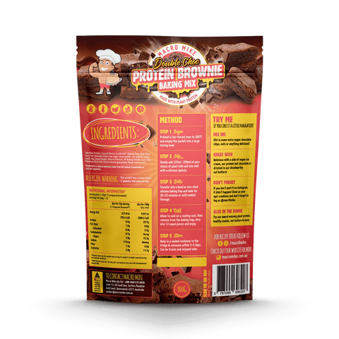 Macro Mike Protein Brownie Baking Mix Double Choc 300g