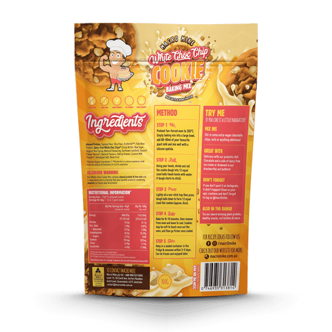 Macro Mike Cookie Baking Mix - Almond Protein White Choc Chip 300g