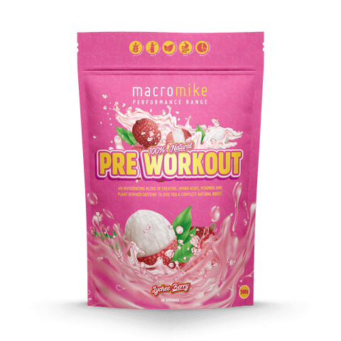 Macro Mike Pre Workout Lychee Berry 300g