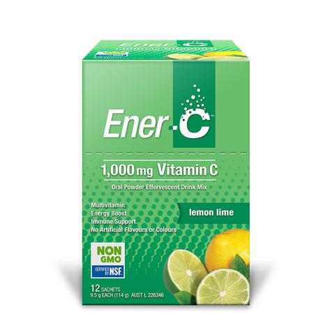 Martin & Pleasance Ener-C 1000mg Vitamin C Drink Mix Lemon Lime Sachet 9.5g x 12