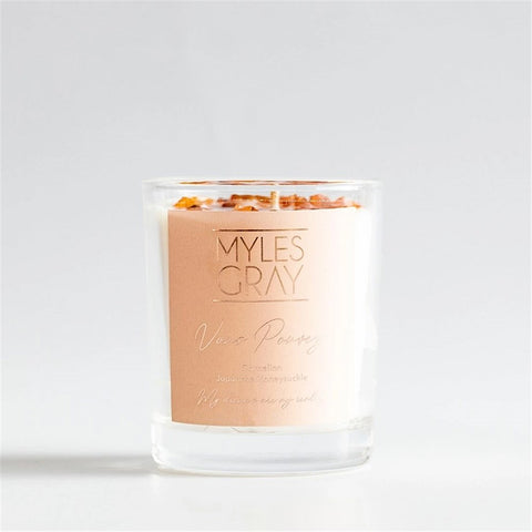 Myles Gray Crystal Infused Soy Candle - Mini Japanese Honeysuckle 100g