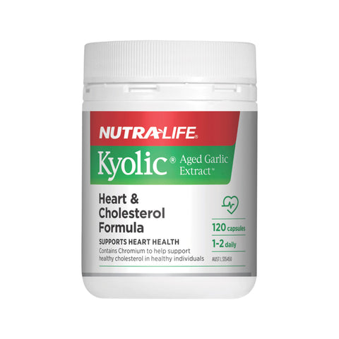 NutraLife Kyolic (Aged Garlic Extract) Heart & Cholesterol Formula 120c