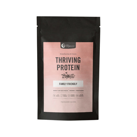 Nutra Organics Thriving Protein (Organic Plant Based Protein) Strawberries & Cream 1kg