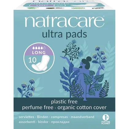 Natracare Long Ultra Pads With Wings 10 pack