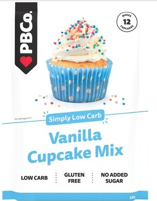 PBCo Simply Low Carb Vanilla Cupcake Mix 220g