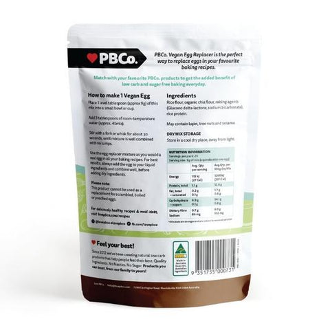 PBCo Vegan Egg Replacer With Organic Chia 180g