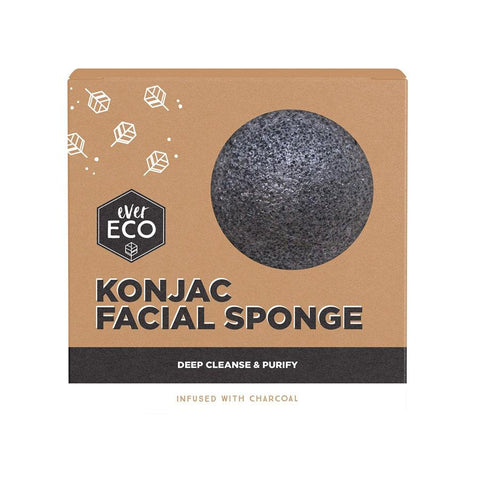 Ever Eco Konjac Facial Sponge Charcoal 1