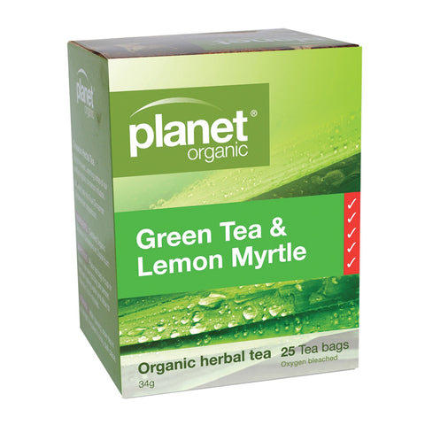 Planet Organic Organic Green Tea & Lemon Myrtle x 25 Tea Bags