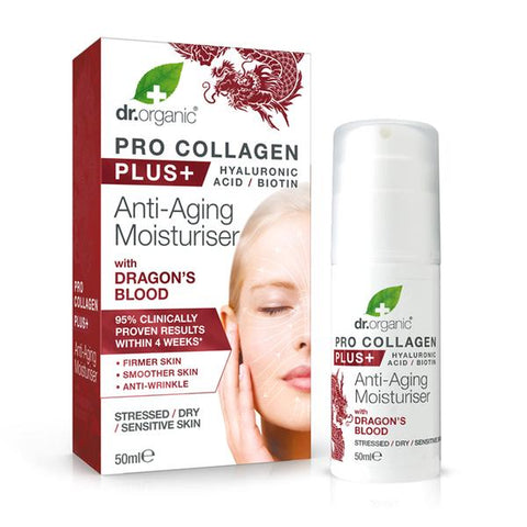 Dr Organic Pro Collagen Plus+ - Anti Aging Moisturiser With Dragons Blood 50ml