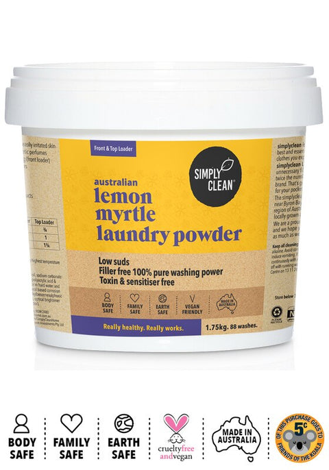 Simply Clean Simply Lemon Myrtle Laundry Powder 1.75kg