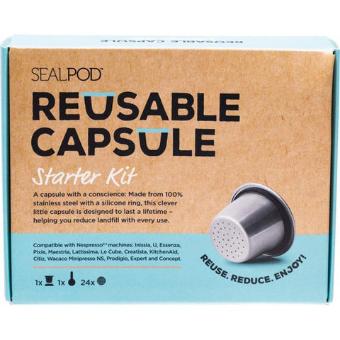 Sealpod Reusable Coffee Capsule Starter Kit With 24 Lids 1