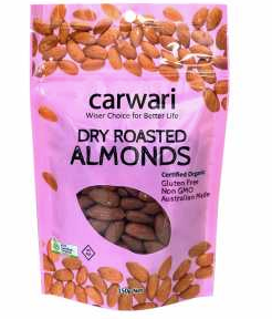 Carwari Organic Dry Roasted Almonds 150g